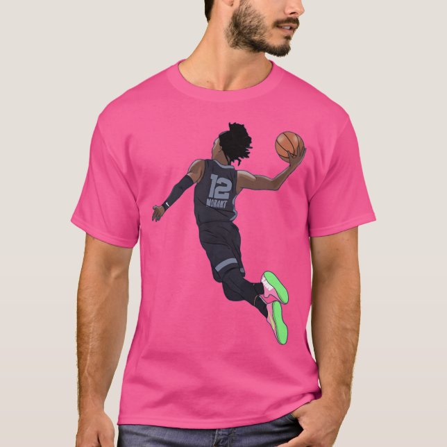 Ja Morant Big Luft Dunk Memphis Basketball T Shirt (Framsida)