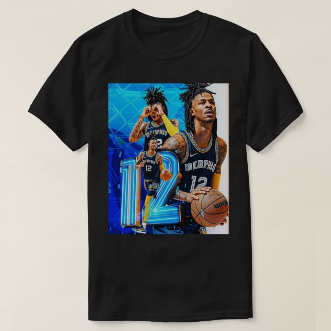 Ja Morant Dunk Poster Poster T Shirt (Design framsida)