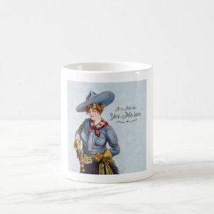Ja, Morsa am Vintage Texas Cowgirl Art Mugg