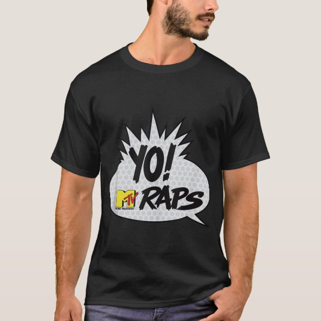 JA! MTV Raps Tecknad Bok Talk Bubble T Shirt (Framsida)