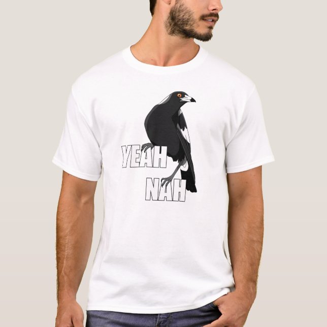 Ja, nej, australisk slang magpie manar shirt t (Framsida)