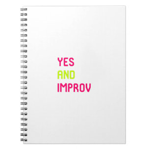 Ja Och Improviserad Komedi Improv Citat Anteckningsbok