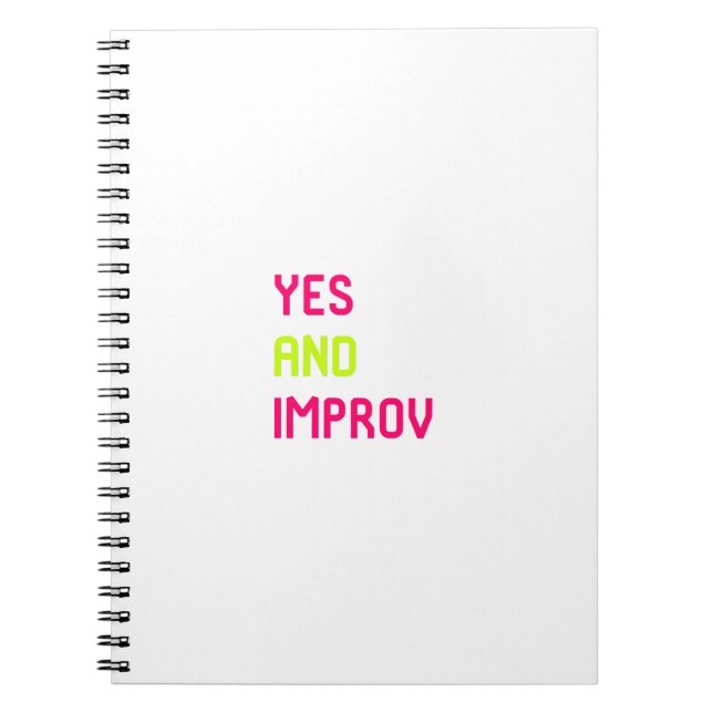 Ja Och Improviserad Komedi Improv Citat Anteckningsbok (Framsidan)