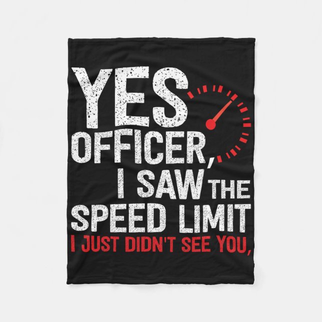 Ja, officer Speed - för bilentusiaster Amp Mec Fleecefilt (Framsidan)