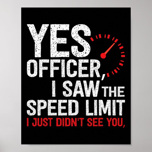 Ja, officer Speed - för bilentusiaster Amp Mec Poster (Framsidan)