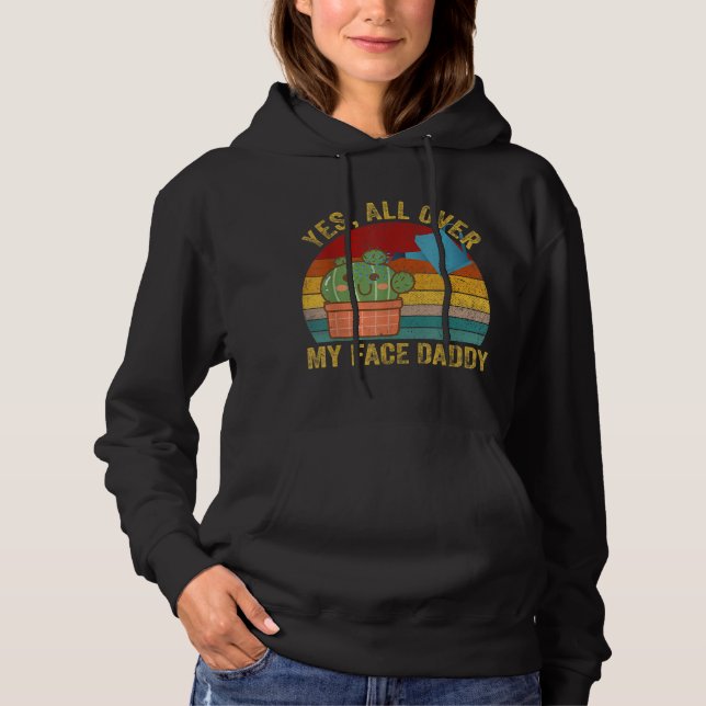 Ja, över min Ansikte pappa Funny Cactus Plant Dadd T Shirt (Framsida)