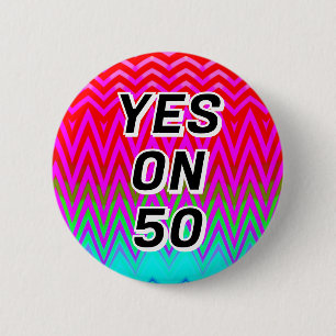 JA PÅ 50 (du kan ändra ord) Knapp