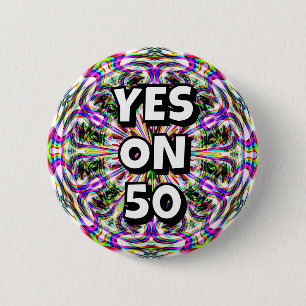 JA PÅ 50 (du kan byta ord) Knapp