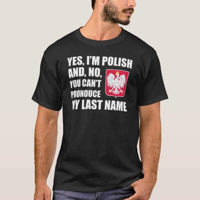 Ja Polskt pronum efternamn T Shirt (Framsida)