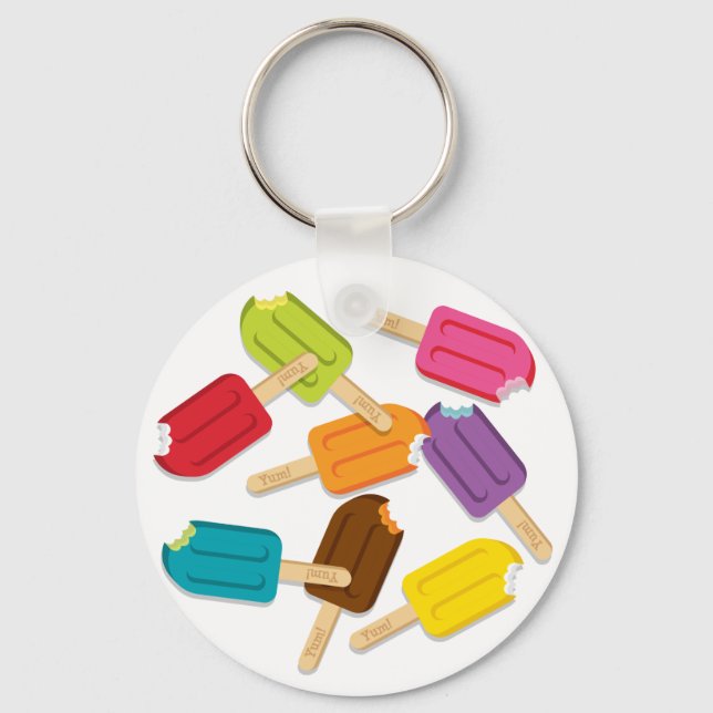 Ja! Popsicle Keychain - Round Nyckelring (Framsida)