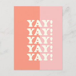 Ja! Positiv upplyftande inspirerande Rosa och kora Vykort