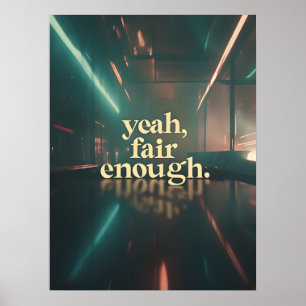 Ja, rätt nog Poster - minimal Moody offertkonst