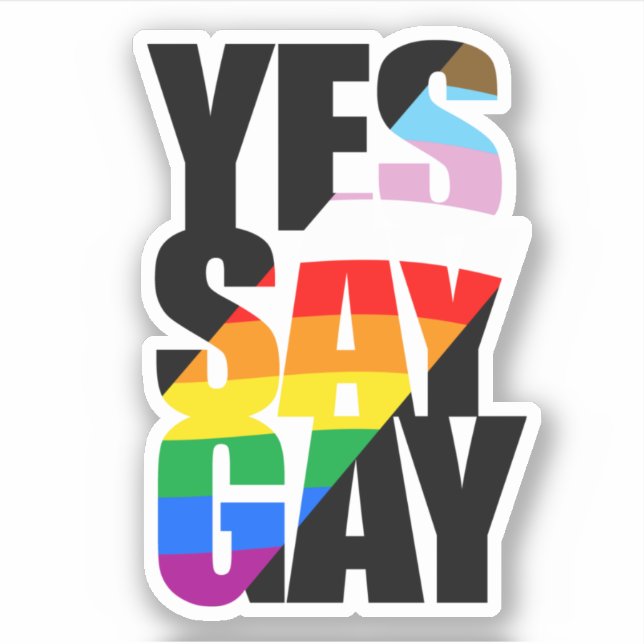 JA SÄG GAY KLISTERMÄRKEN (Framsida)