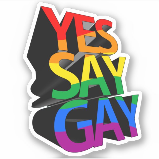 Ja Säg Gay Klistermärken (Framsida)