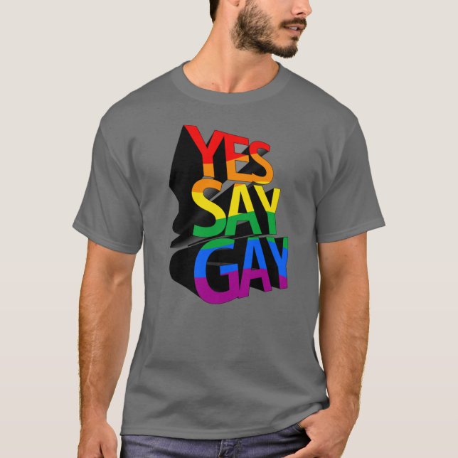 Ja Säg Gay T Shirt (Framsida)