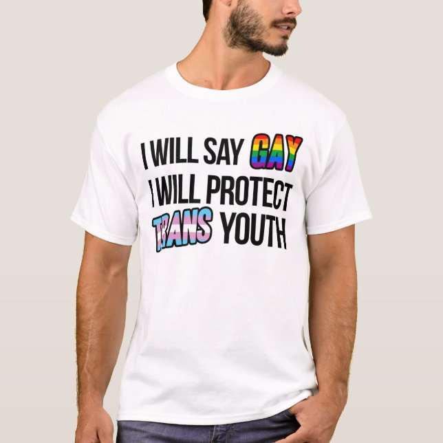 Ja säg gay t-shirt (Framsida)