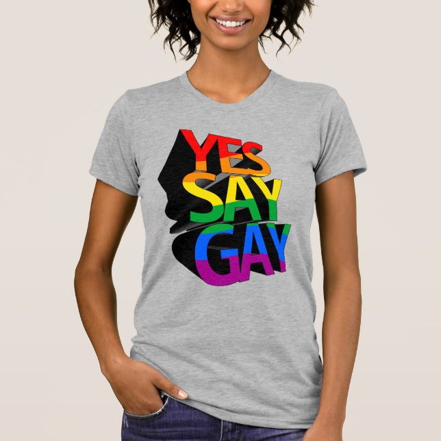 Ja säg gay t-shirt (Framsida)