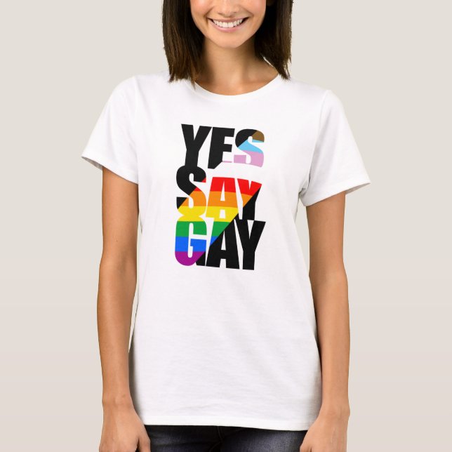 Ja Säg Gay T Shirt (Framsida)