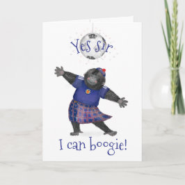 Ja sir, jag kan boogie gorilla fotbollskort kort