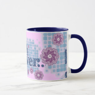 Ja spelar ingen roll... denim Blue & rosa tonåring Mugg