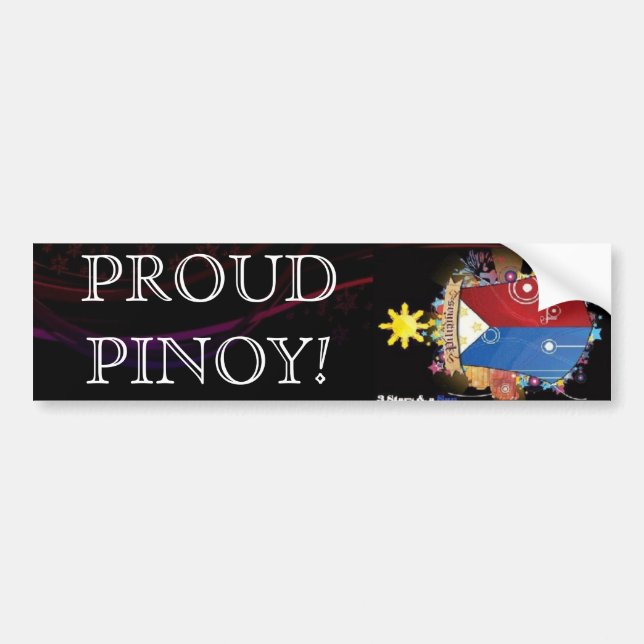 ja STOLT PINOY! Bildekal (Framsidan)