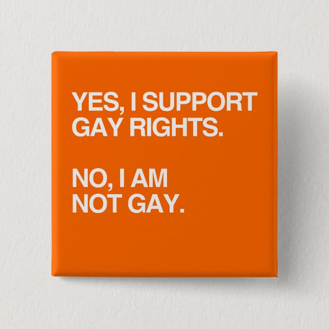 JA STÖTTAR JAG GAY RIGHTS KNAPP (Framsida)