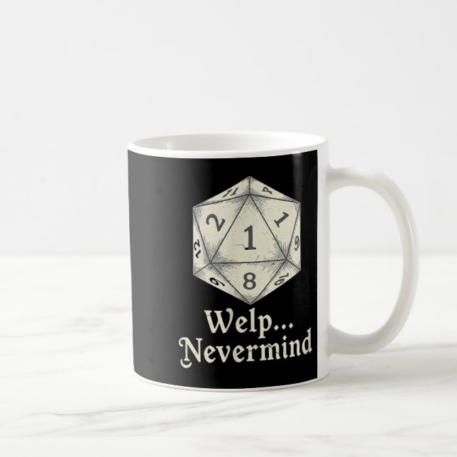 Ja, strunt samma D20 Brädspel Rollspel  Kaffemugg (Höger)
