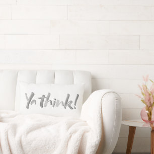 JA TÄNKA! Modern BOLD-bokstäver Calligrafi Lumbarkudde