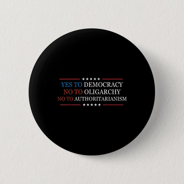 Ja till demokrati Nej till Oligarchy Bernie Sander Knapp (Framsida)