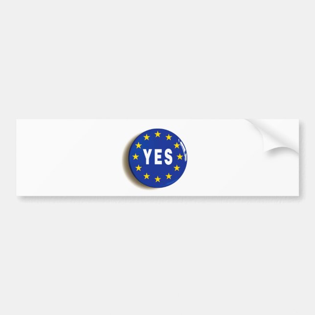Ja till EG - stag i Europeiska unionen Bildekal (Framsidan)