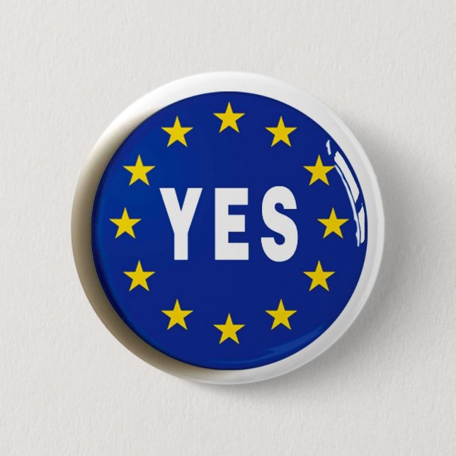 Ja till EG - stag i Europeiska unionen Knapp (Framsida)