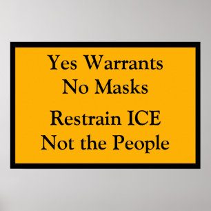 Ja till husrannsakan Nej till masker Poster