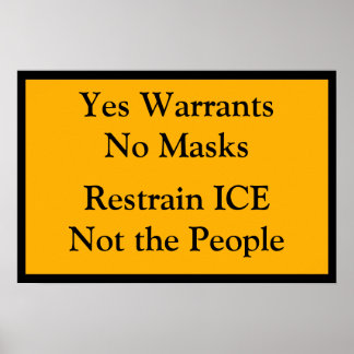 Ja till husrannsakan Nej till masker Poster