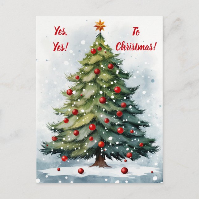 Ja till jul! vykort (Framsida)