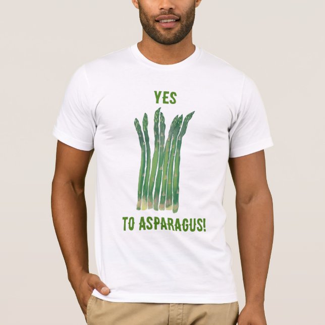 Ja till sparris, anpassade t-shirts (Framsida)