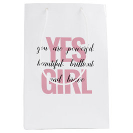 Ja, tjejen du är vacker, Motivational Girl Print