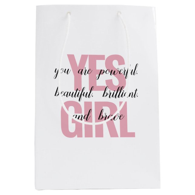 Ja, tjejen du är vacker, Motivational Girl Print (Framsidan)