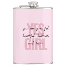 Ja, tjejen du är vacker, Motivational Girl Print