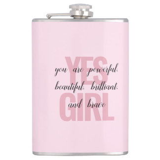 Ja, tjejen du är vacker, Motivational Girl Print Fickplunta