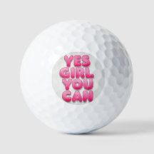 Ja, tjejen du kan Golf Boll