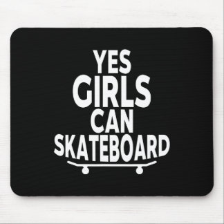 Ja, tjejer kan skateboard - Rolig skateboardåkning Musmatta