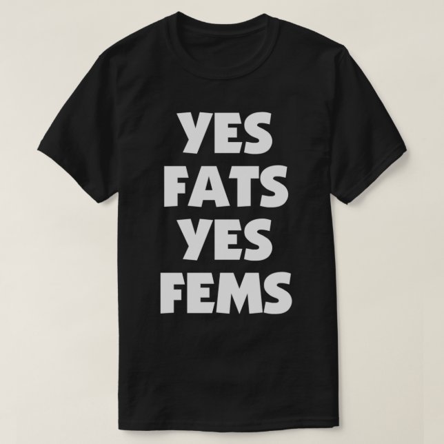 Ja Tjockar Ja Fems Tjock-vänlighet för LGBTQ+ Pu T Shirt (Design framsida)