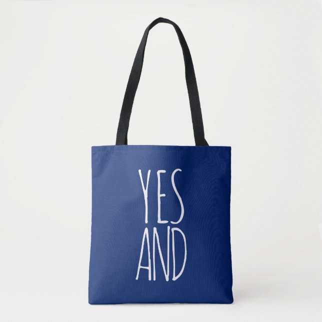 Ja & | Tote Bag | Blå Tygkasse (Framsida)