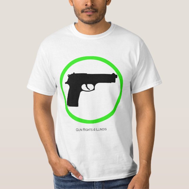 Ja vapen! T-skjorta vid GunRights4Illinois T Shirt (Framsida)