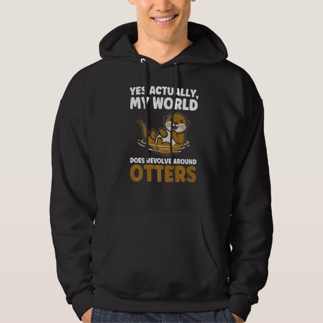Ja, världen är faktiskt roterande, andra. hoodie (Framsida)