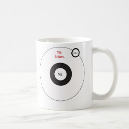 Ja, världen kretsar kring mig kaffemugg