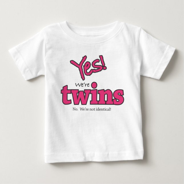 Ja! Vi är twillingar (inte. Vi är inte Tee Shirt (Framsida)