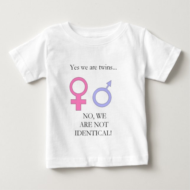 Ja, vi är twillingar tee (Framsida)