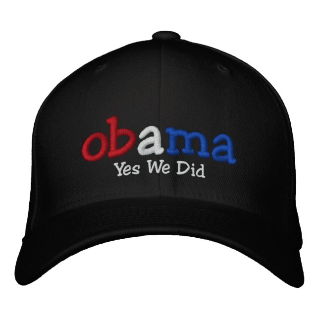 Ja, vi gjorde Barack Obama inbroderat Hat Broderad Keps (Framsida)