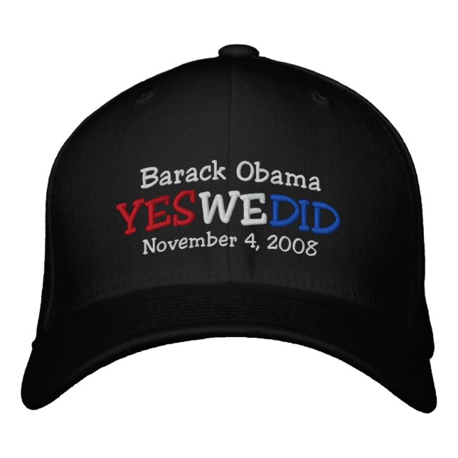 Ja, vi gjorde Barack Obama inbroderat Hat Broderad Keps (Framsida)